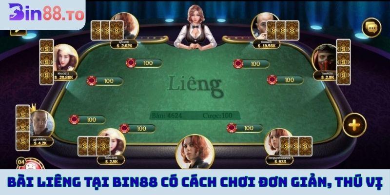 Bài liêng tại Bin88 có cách chơi đơn giản và thú vị