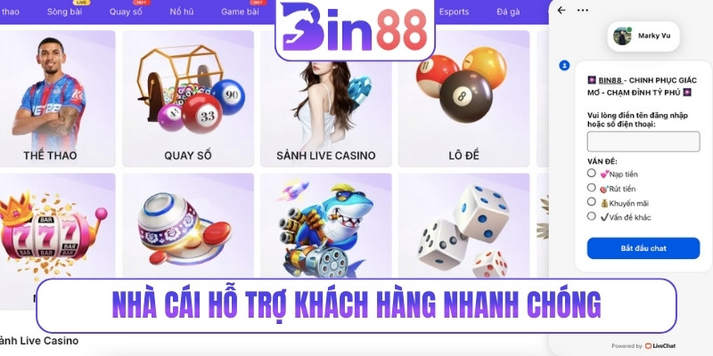 Nhà cái hỗ trợ khách hàng cực kỳ nhanh chóng